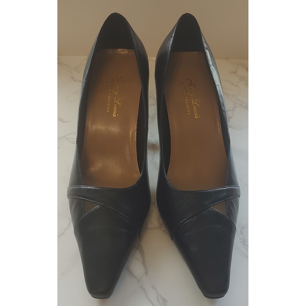 Jerry Lewis Classic Luxuries Black Heels size 8W B8